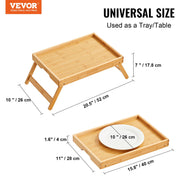 Bed Tray Table with Foldable Legs, Bamboo Breakfast Tray for Sofa, Bed, Eating, Snacking, and Working, V952-ZCTP1JT1581142XUSV0