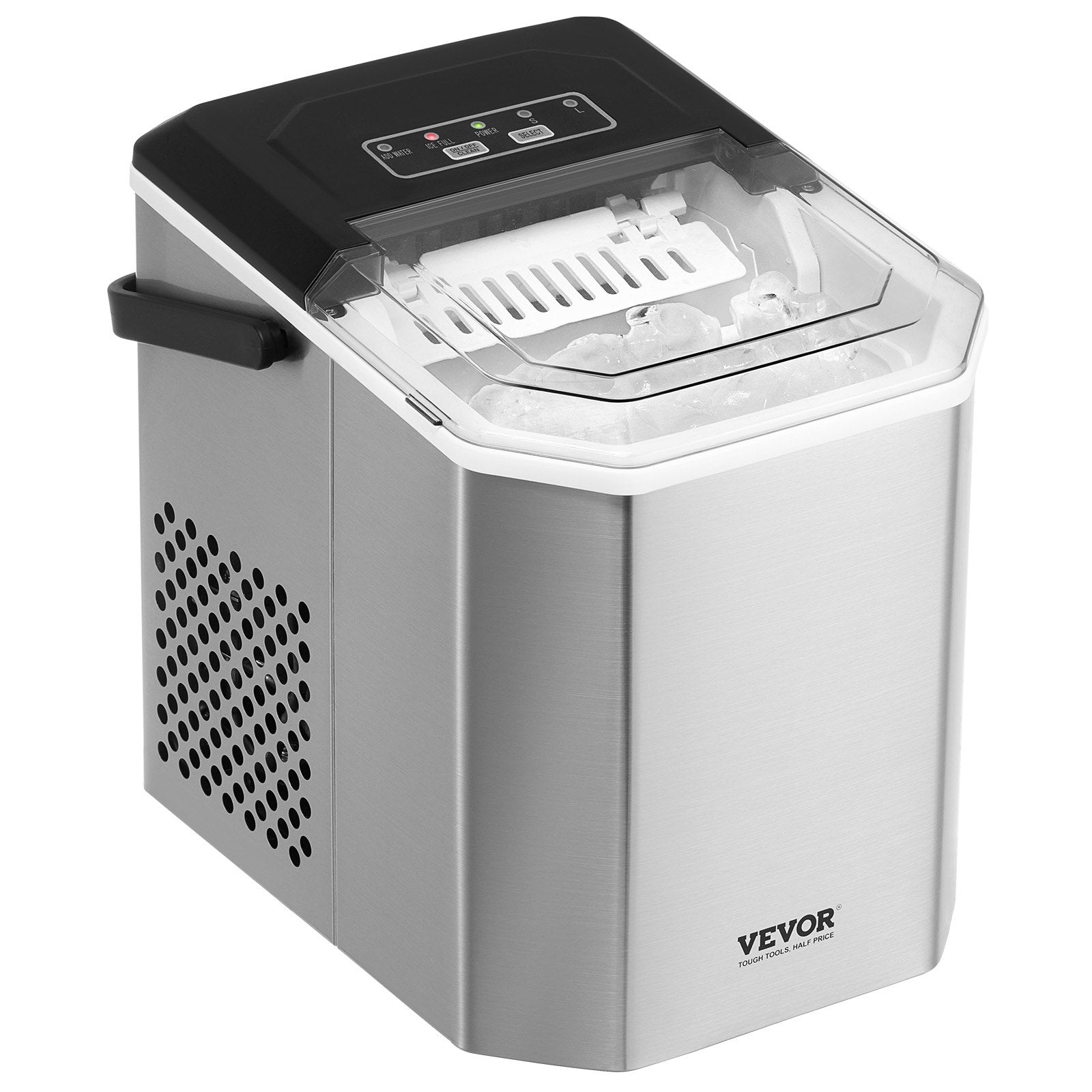 Portable Countertop Ice Maker 26Lbs/24H Self-Cleaning with Scoop Basket V952-ZDBTMSZBJMIN1R5BMV3