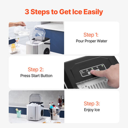 Portable Countertop Ice Maker 26Lbs/24H Self-Cleaning with Scoop Basket V952-ZDBTMSZBJMIN1R5BMV3