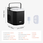 Portable Countertop Ice Maker 26Lbs/24H Self-Cleaning with Scoop Basket V952-ZDBTMSZBJMIN27PNEV3