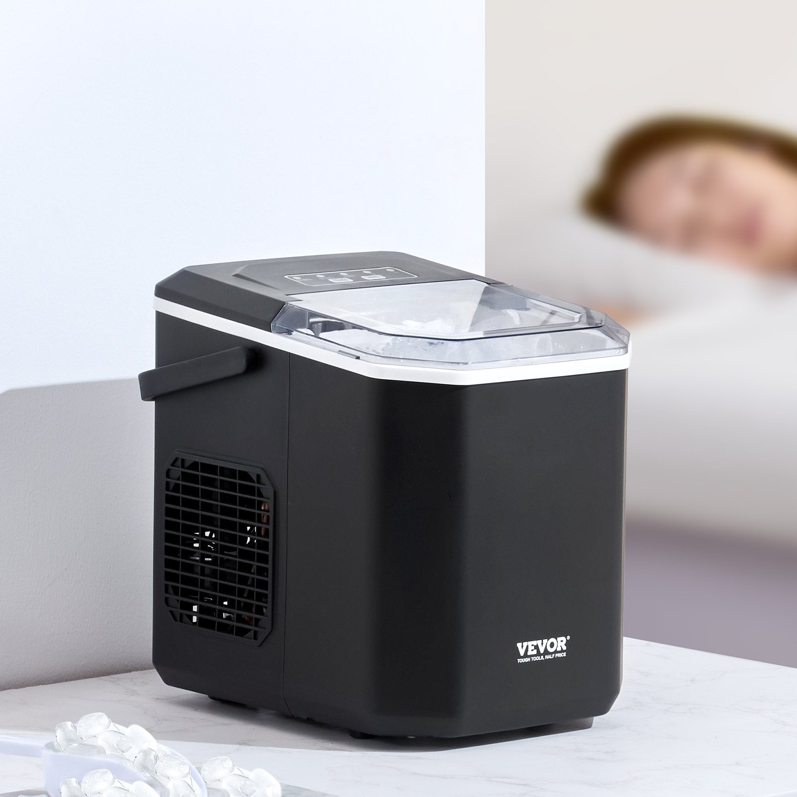 Portable Countertop Ice Maker 26Lbs/24H Self-Cleaning with Scoop Basket V952-ZDBTMSZBJMIN27PNEV3