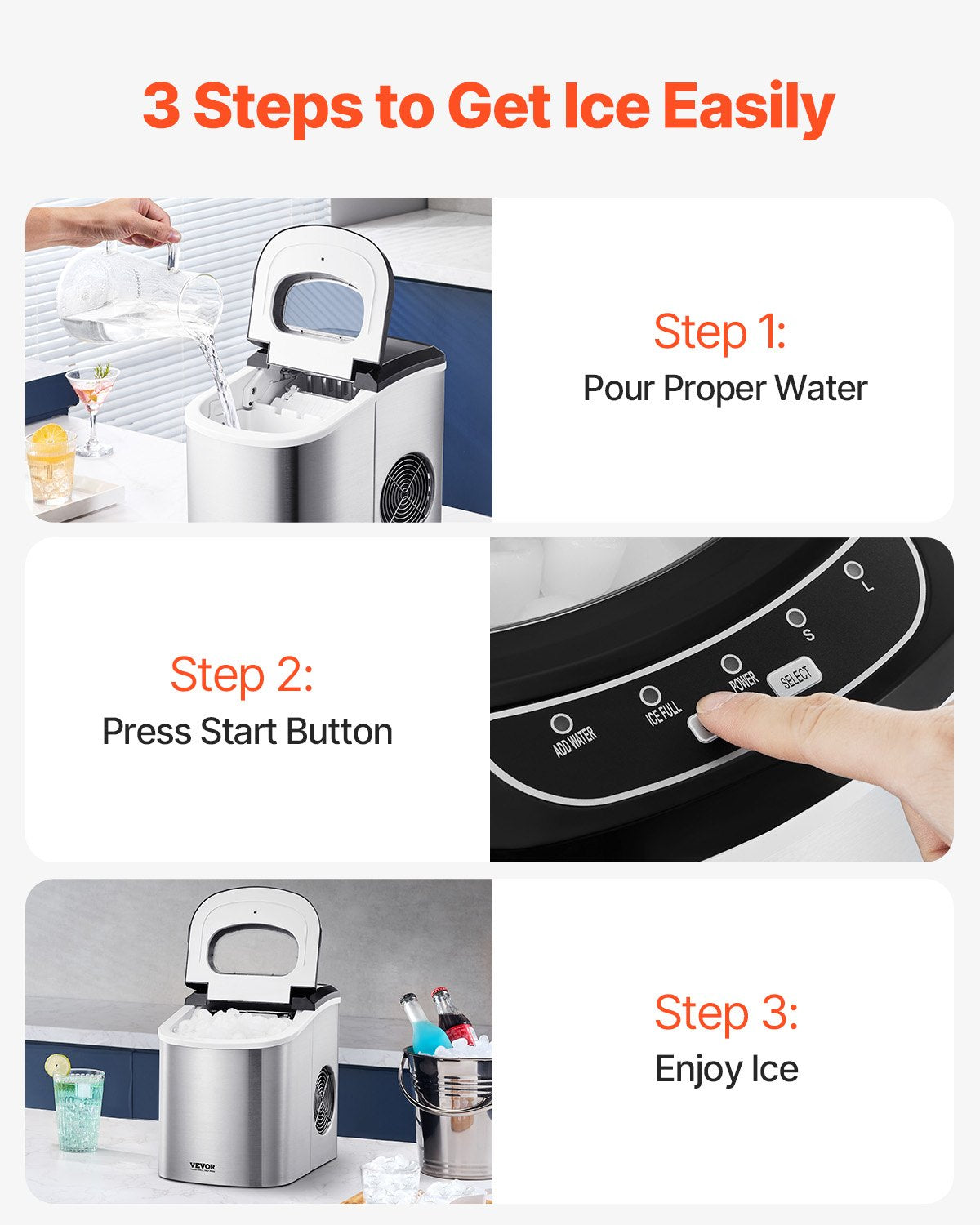 Portable Countertop Ice Maker 33Lbs/24H Self-Cleaning with Scoop Basket V952-ZDBTMSZBJTSBYTG9FV3
