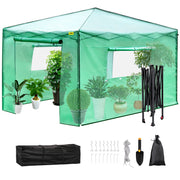 12\'x 8\'x 8\' Pop-Up Greenhouse, Set Up in Minutes, Portable Greenhouse with Doors & Windows. High Strength V952-ZDBXSHYW-128814R5V0