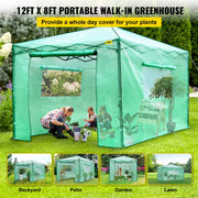 12\'x 8\'x 8\' Pop-Up Greenhouse, Set Up in Minutes, Portable Greenhouse with Doors & Windows. High Strength V952-ZDBXSHYW-128814R5V0