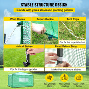 12\'x 8\'x 8\' Pop-Up Greenhouse, Set Up in Minutes, Portable Greenhouse with Doors & Windows. High Strength V952-ZDBXSHYW-128814R5V0