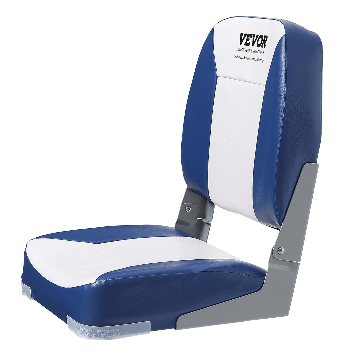 Boat Seat, 480 mm Low Back Boat Seat, Folding Boat Chair with Thickened Sponge Padding and Hinge, Fold-Down V952-ZDCZYDKB1J008NUH0V0