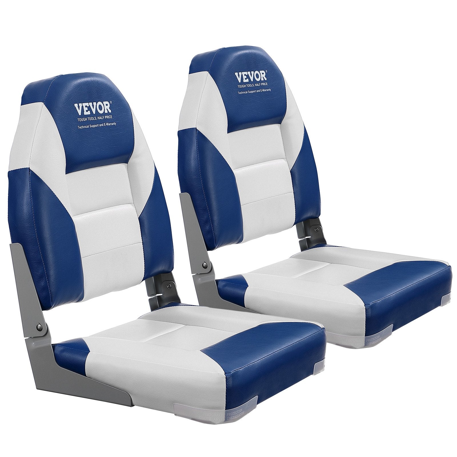 Boat Seats, 555 mm High Back Boat Seat, Folding Boat Chair with Thickened Sponge Padding and Hinge, Fold-Down V952-ZDCZYGKB2J00F5L1EV0
