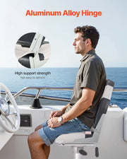 Boat Seat, High Backrest, Folding Fishing Boat Seat with Thickened Sponge Cushion & Waterproof PVC Leather, V952-ZDCZYGKB2JHHOSF4P001V0