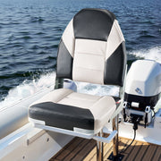 Boat Seat, High Backrest, Folding Fishing Boat Seat with Thickened Sponge Cushion & Waterproof PVC Leather, V952-ZDCZYGKB2JHHOSF4P001V0