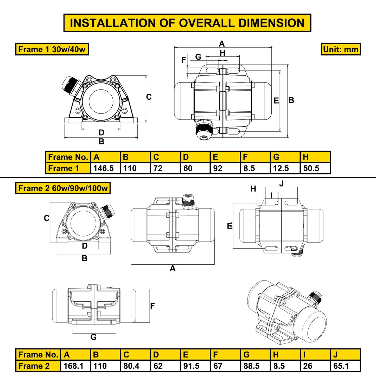 Concrete Vibrator, Motor Vibrating Motor, 220V 40W Single Phase 3000rpm AC Motor V952-ZDDJ40W0000000001V7