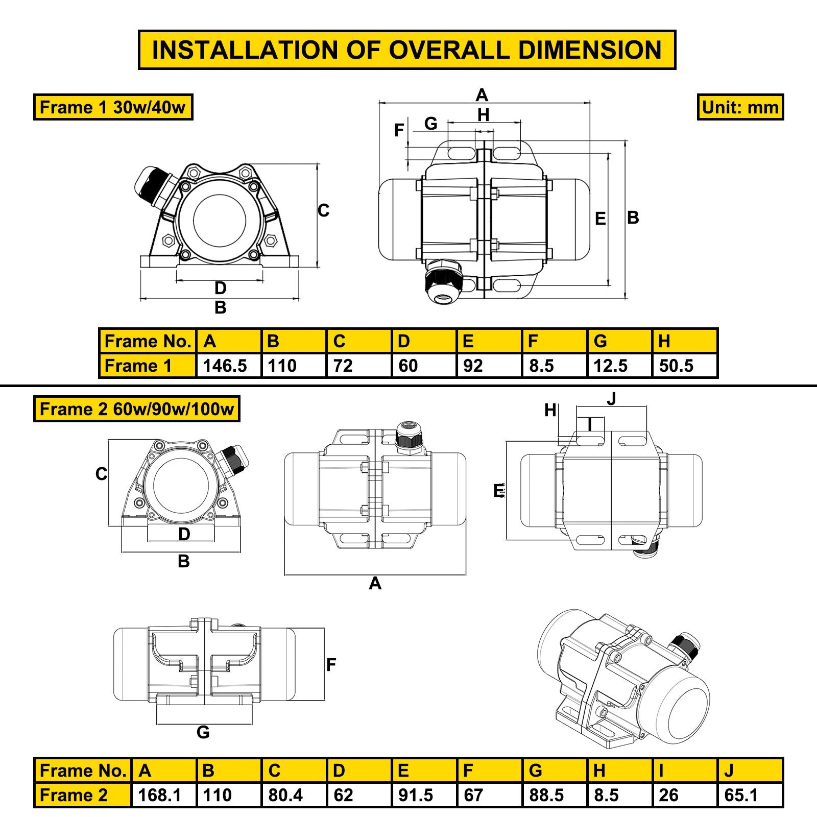 Concrete Vibrator, Motor Vibrating Motor, 220V 40W Single Phase 3000rpm AC Motor V952-ZDDJ40W0000000001V7