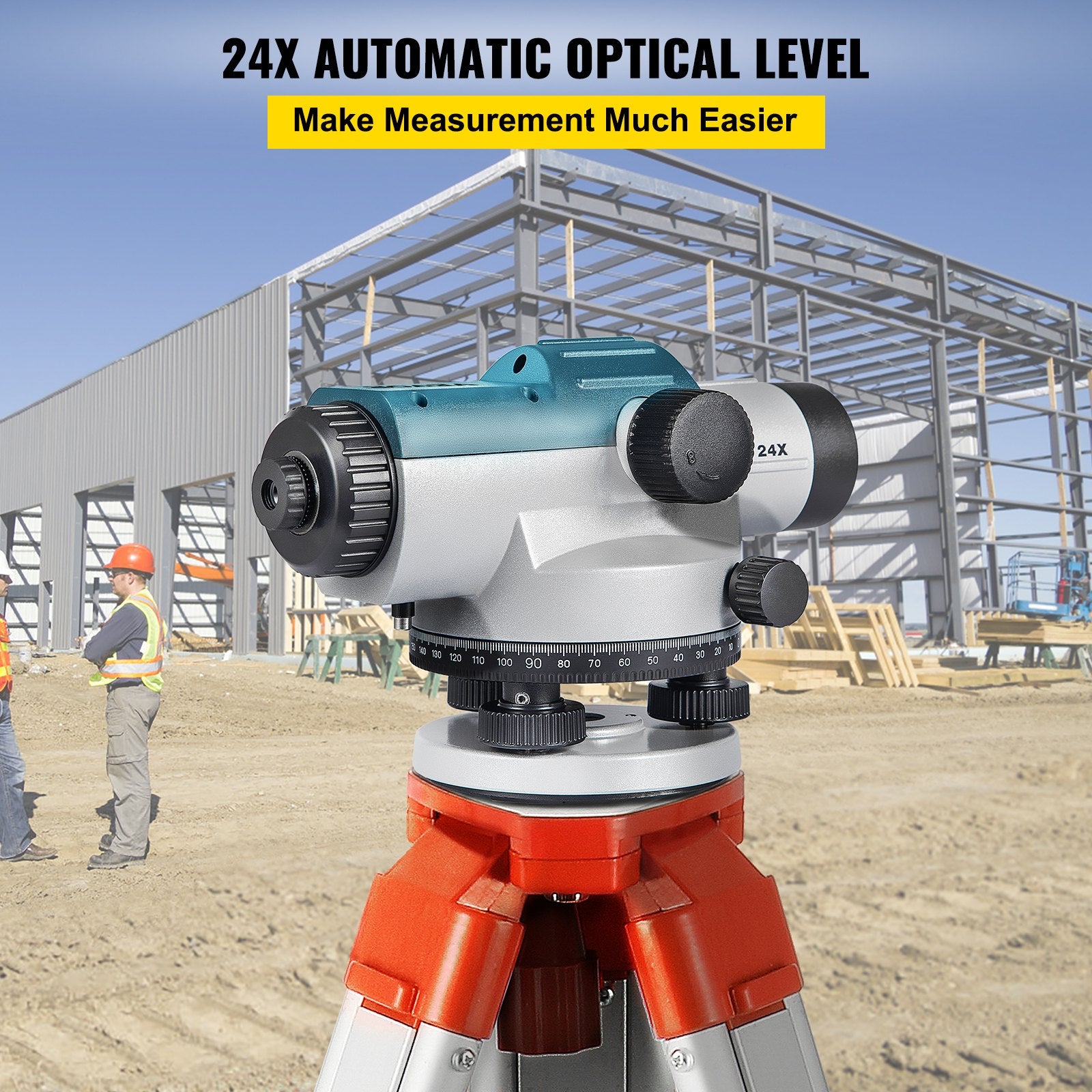 Automatic Optical Level 24X Optical Auto Level Kit High Precision Height/Distance/Angle Level Measure V952-ZDGXBSZY24M4FS1F1V0