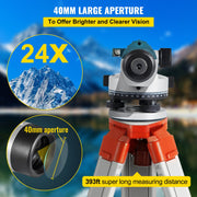 Automatic Optical Level 24X Optical Auto Level Kit High Precision Height/Distance/Angle Level Measure V952-ZDGXBSZY24M4FS1F1V0