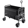 Double Decker Wagon Collapsible, 400L Heavy Duty Folding Wagon Cart, Extended Long Garden Cart with V952-ZDHYBXSSTCHS4GGRTV0