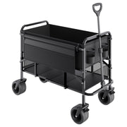 Double Decker Wagon Collapsible, 400L Heavy Duty Folding Wagon Cart, Extended Long Garden Cart with V952-ZDHYBXSSTCHS4GGRTV0