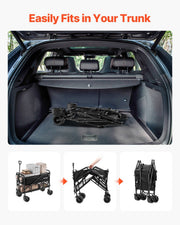 Double Decker Wagon Collapsible, 400L Heavy Duty Folding Wagon Cart, Extended Long Garden Cart with V952-ZDHYBXSSTCHS4GGRTV0