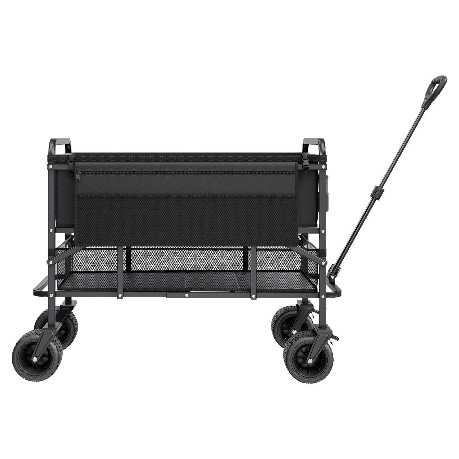 Double Decker Wagon Collapsible, 400L Heavy Duty Folding Wagon Cart, Extended Long Garden Cart with V952-ZDHYBXSSTCHS4GGRTV0