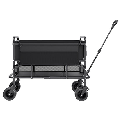 Double Decker Wagon Collapsible, 400L Heavy Duty Folding Wagon Cart, Extended Long Garden Cart with V952-ZDHYBXSSTCHS4GGRTV0