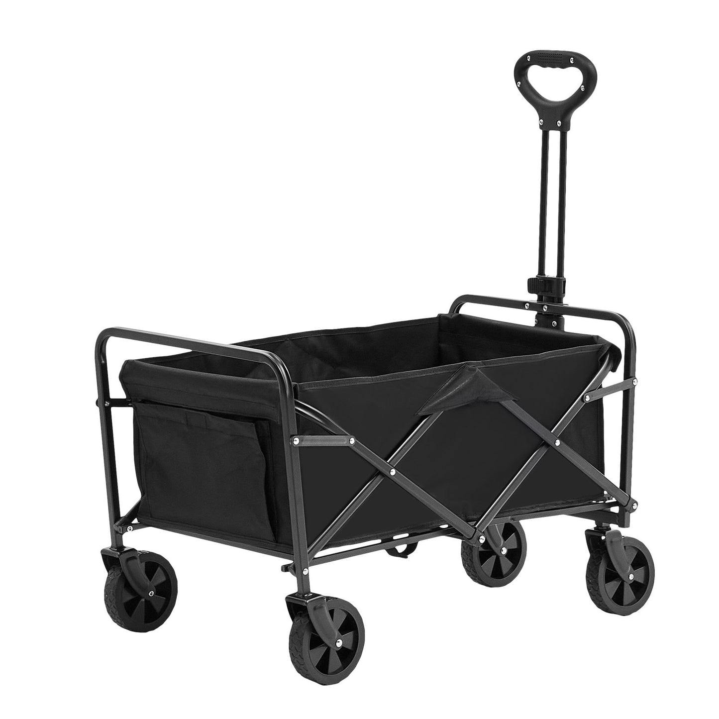 Collapsible Folding Wagon, 2 cu.ft Grass Wagon Cart with All-Terrain 5in Wheels, Heavy Duty Folding Wagon V952-ZDHYBXSSTCHSMHEGRV0