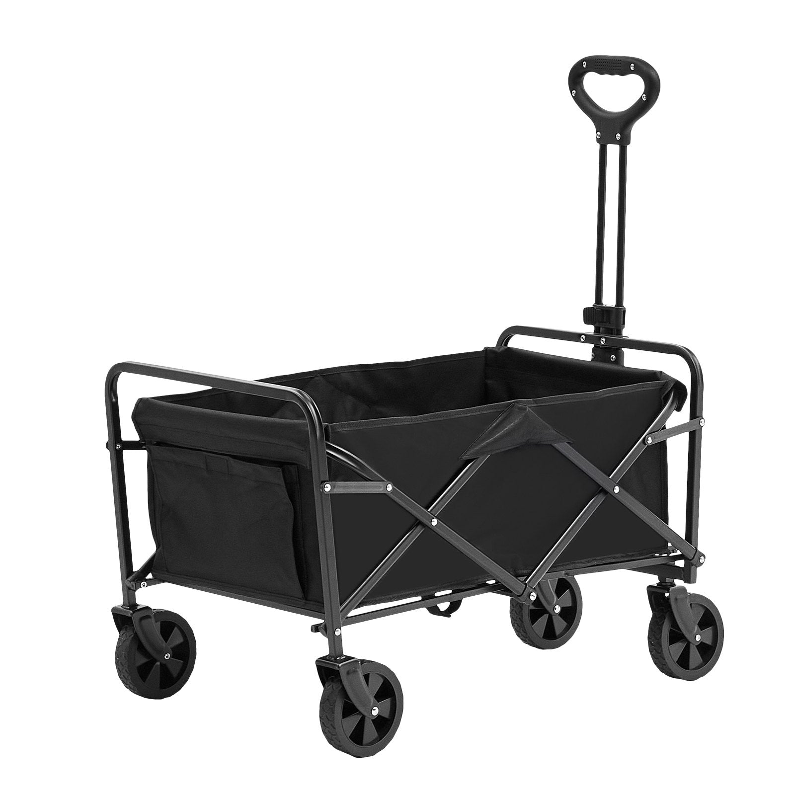 Collapsible Folding Wagon, 2 cu.ft Grass Wagon Cart with All-Terrain 5in Wheels, Heavy Duty Folding Wagon V952-ZDHYBXSSTCHSMHEGRV0