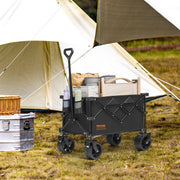 Collapsible Folding Wagon, 220 L Beach Wagon Cart with All-Terrain Wheels, Heavy Duty Folding Wagon Cart Max V952-ZDHYBXSSTCHSUI4Z5V0