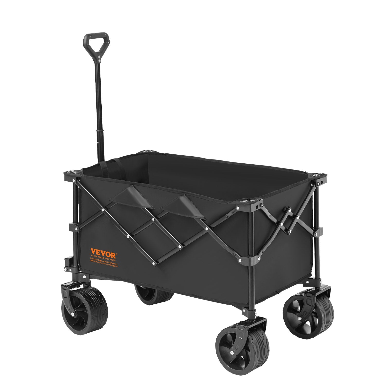 Collapsible Folding Wagon, 220 L Beach Wagon Cart with All-Terrain Wheels, Heavy Duty Folding Wagon Cart Max V952-ZDHYBXSSTCHSUI4Z5V0