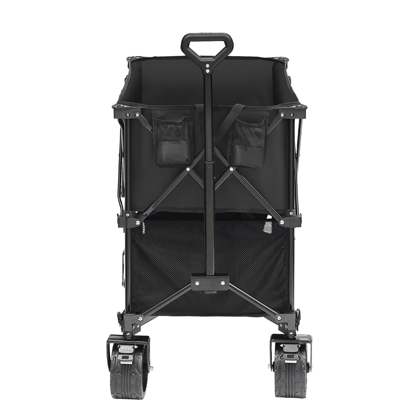Foldable Double Decker Wagon, 400L Collapsible Wagon Cart with All-Terrain Wheels, Heavy Duty Folding Wagon V952-ZDHYBXSSTCHSXALL9V0