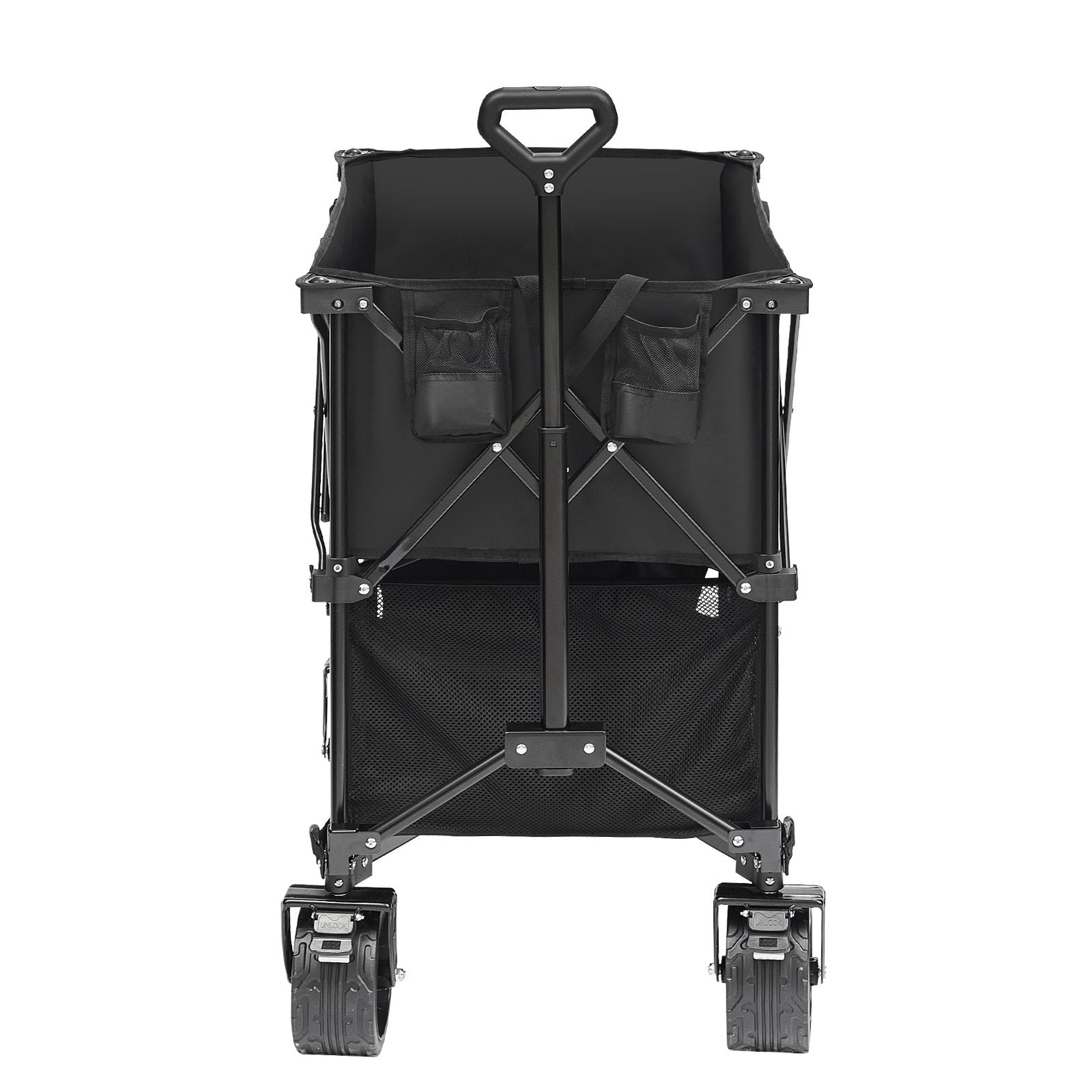 Foldable Double Decker Wagon, 400L Collapsible Wagon Cart with All-Terrain Wheels, Heavy Duty Folding Wagon V952-ZDHYBXSSTCHSXALL9V0