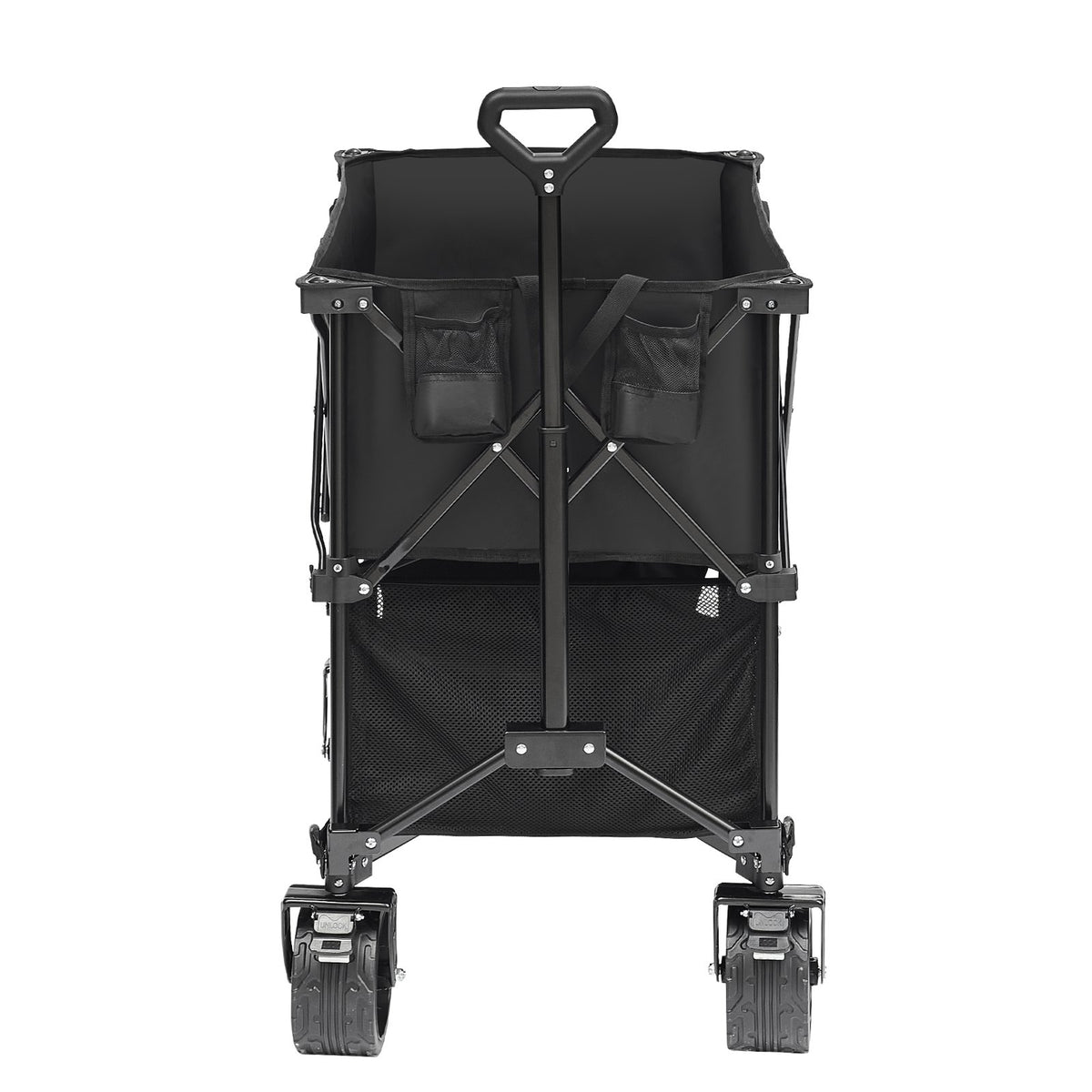 Foldable Double Decker Wagon, 400L Collapsible Wagon Cart with All-Terrain Wheels, Heavy Duty Folding Wagon V952-ZDHYBXSSTCHSXALL9V0