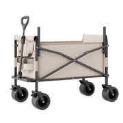 Collapsible Folding Wagon, 550lb Load & 220L, 2 in 1 Foldable Wagon Cart Converts to Bench, Utility Wagon V952-ZDHYBXSSTCHSZ4NS1V0