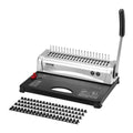 Binding Machine, Comb Binding Machine 21-Holes Binding 450 Sheets, Book Binder Machine with 100 PCS 3/8'' V952-ZDJ20SSSD210BTS1FV0