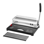 Binding Machine, Comb Binding Machine 21-Holes Binding 450 Sheets, Book Binder Machine with 100 PCS 3/8'' V952-ZDJ20SSSD210BTS1FV0