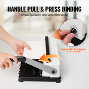 Coil Spiral Binding Machine, Manual Book Maker 34-Holes Binding 120 Sheets, Punch Binder with Adjustable Side V952-ZDJ20TQSSD32IJ2STV0