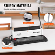 Coil Spiral Binding Machine, Manual Book Maker 34-Holes Binding 120 Sheets, Punch Binder with Adjustable Side V952-ZDJ20TQSSD32IJ2STV0