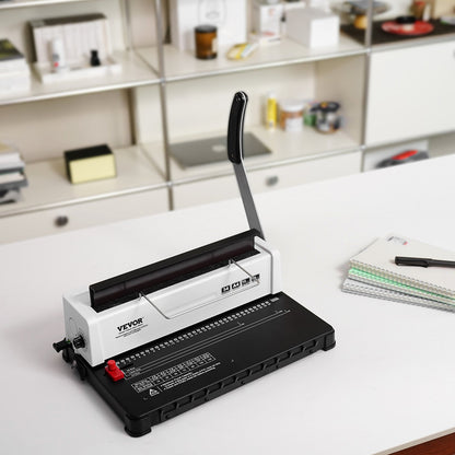 Coil Spiral Binding Machine, Manual Book Maker 34-Holes Binding 120 Sheets, Punch Binder with Adjustable Side V952-ZDJ20TQSSD32IJ2STV0