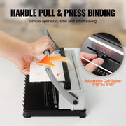 Coil Spiral Binding Machine, Manual Book Maker 34-Holes Binding 120 Sheets, Punch Binder with Adjustable V952-ZDJ20XQSSD34J0H4EV0