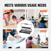 Coil Spiral Binding Machine, Manual Book Maker 34-Holes Binding 120 Sheets, Punch Binder with Adjustable V952-ZDJ20XQSSD34J0H4EV0