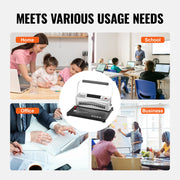 Coil Spiral Binding Machine, Manual Book Maker with Electric Binding, 46-Holes Binding 500 Sheets Punch V952-ZDJ20XQSSDDKSX71ZV3