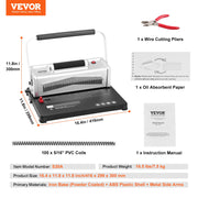 Coil Spiral Binding Machine, Manual Book Maker with Electric Binding, 46-Holes Binding 500 Sheets Punch V952-ZDJ20XQSSDDKSX71ZV3