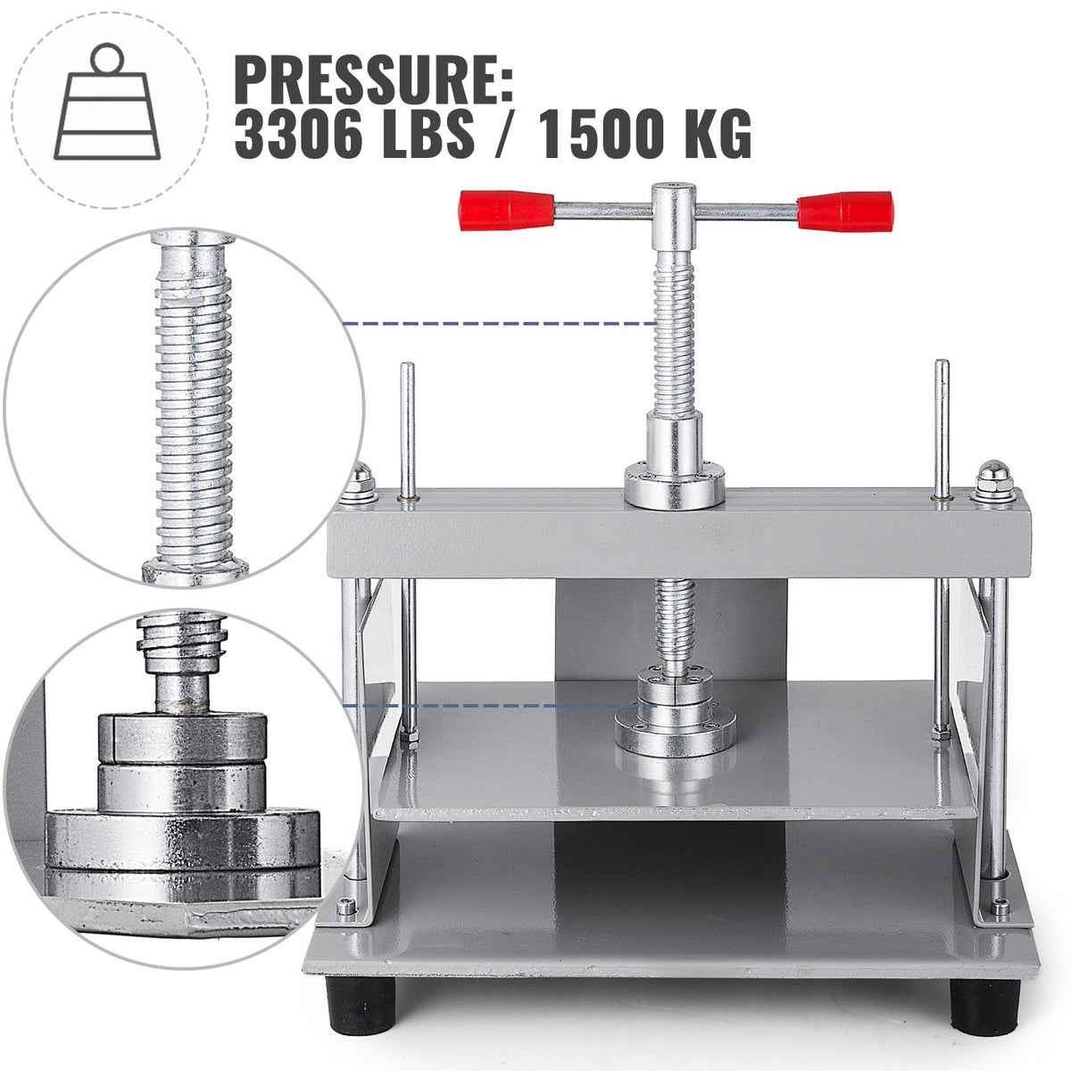 Manual Paper Press Machine, 12x8.6 inch for A4 Sized Papers Flatting Machine, 10cm Thickness Steel Frame V952-ZDJ20YPJSD21VV88HV0