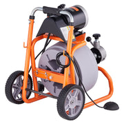 Drain Cleaner Machine 75FT x 3/8 Inch Auto Feed with Wheels & 8 Cutters V952-ZDJJKLSGDSTJ33BNJV3