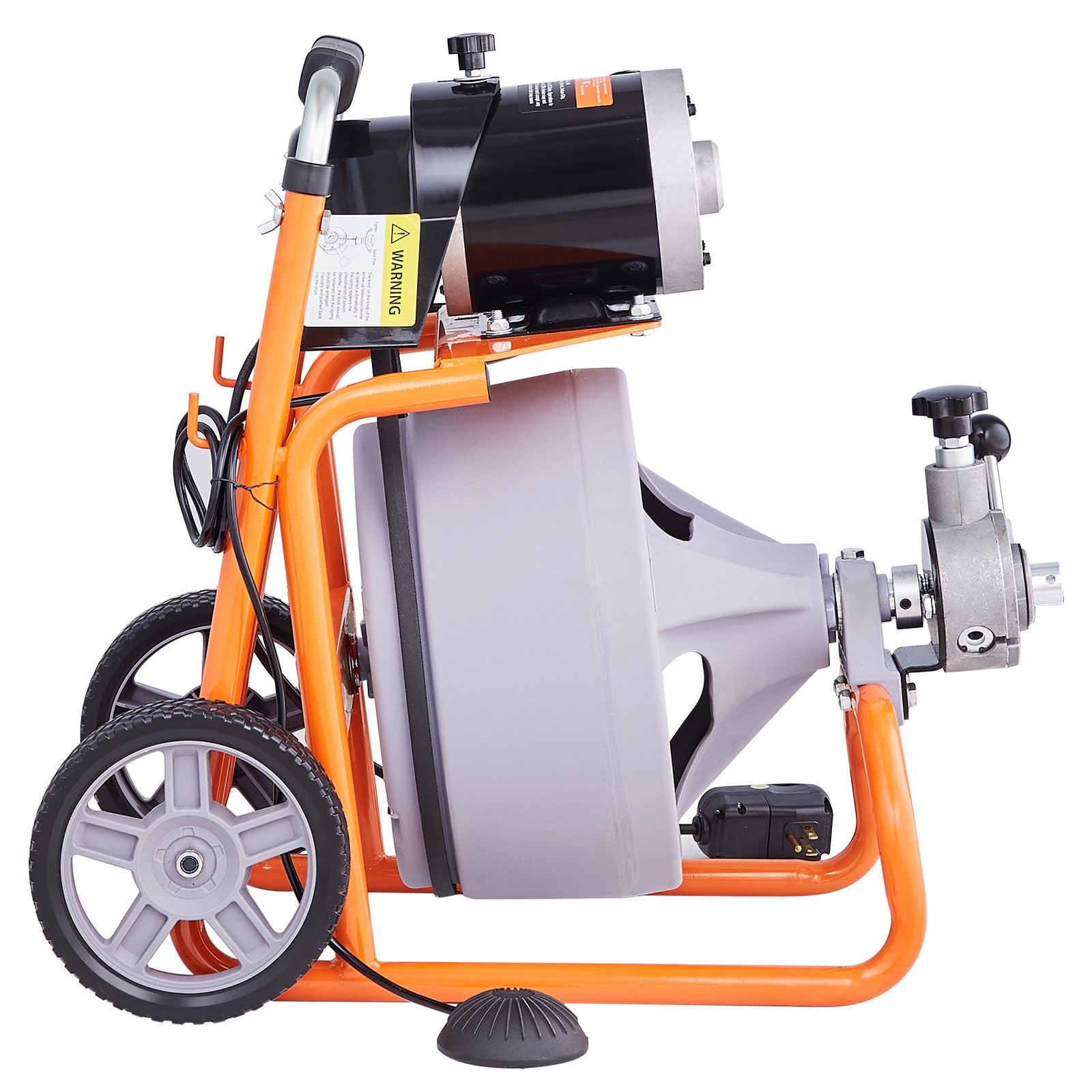Drain Cleaner Machine 75FT x 3/8 Inch Auto Feed with Wheels & 8 Cutters V952-ZDJJKLSGDSTJ33BNJV3