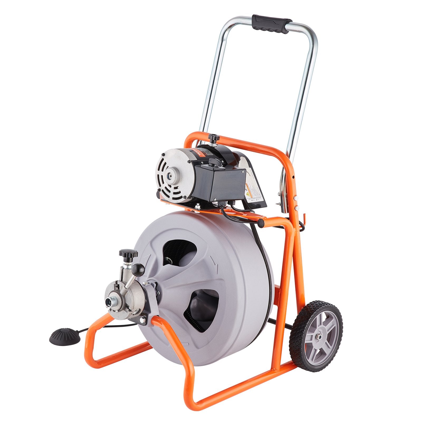 Drain Cleaner Machine 75FT x 1/2 Inch Auto Feed with Wheels & 8 Cutters V952-ZDJJKLSGDSTJOA12MV3