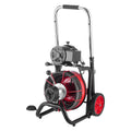 Drain Cleaner Machine 30m x 13mm, Auto Feed Sewer Snake Auger on Wheels - with 8 Cutters & Air-Activated Foot V952-ZDJJKLSGDSTJVBQBO002V3