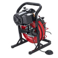 Drain Cleaner Machine 15m x 8mm, Auto Feed Sewer Snake Auger with 4 Cutters & Air-activated Foot Switch for V952-ZDJJKLSGDSTJWYRCQ002V3