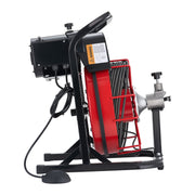 Drain Cleaner Machine 15m x 8mm, Auto Feed Sewer Snake Auger with 4 Cutters & Air-activated Foot Switch for V952-ZDJJKLSGDSTJWYRCQ002V3