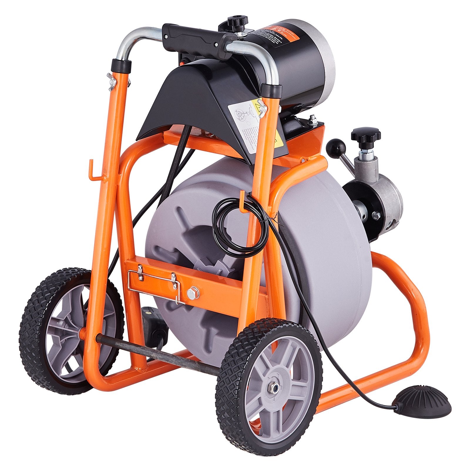 Drain Cleaner Machine 100FT x 3/8 Inch, Auto Feed Sewer Snake Drain Auger on Wheels, Portable Drain Cleaning V952-ZDJJKLSGDSTJXUXC0V3