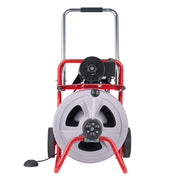 Drain Cleaner Machine 30m x 13mm, Auto Feed Sewer Snake Drain Auger on Wheels, Portable Drain Cleaning V952-ZDJJKLSGDSTJXZPK9002V3