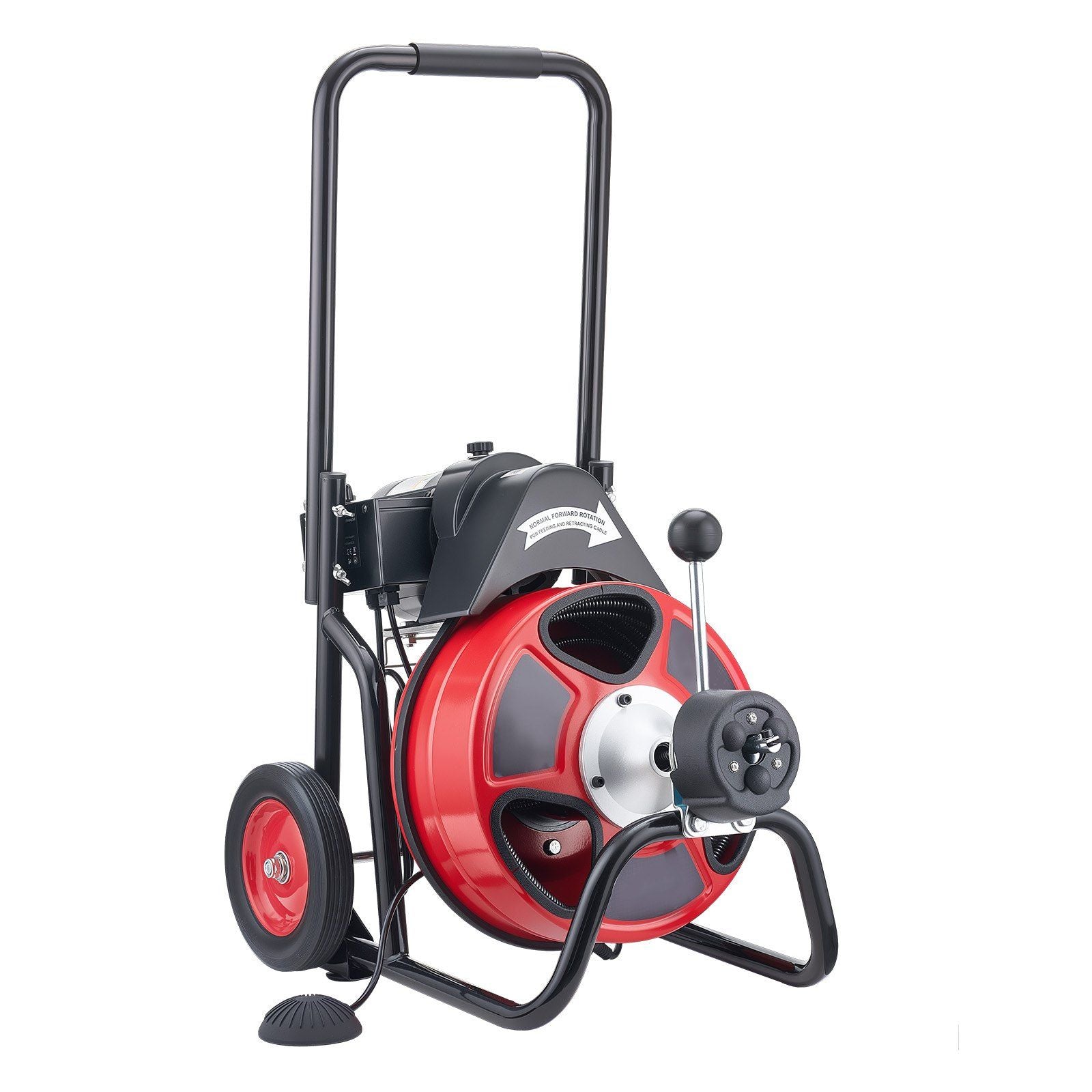 Drain Cleaner Machine 15m x 13mm, Auto Feed Sewer Snake Auger on Wheels, Portable Drain Cleaning Machine with V952-ZDJJKLSGDSTJZCTMF002V3