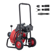Drain Cleaner Machine 15m x 13mm, Auto Feed Sewer Snake Auger on Wheels, Portable Drain Cleaning Machine with V952-ZDJJKLSGDSTJZCTMF002V3